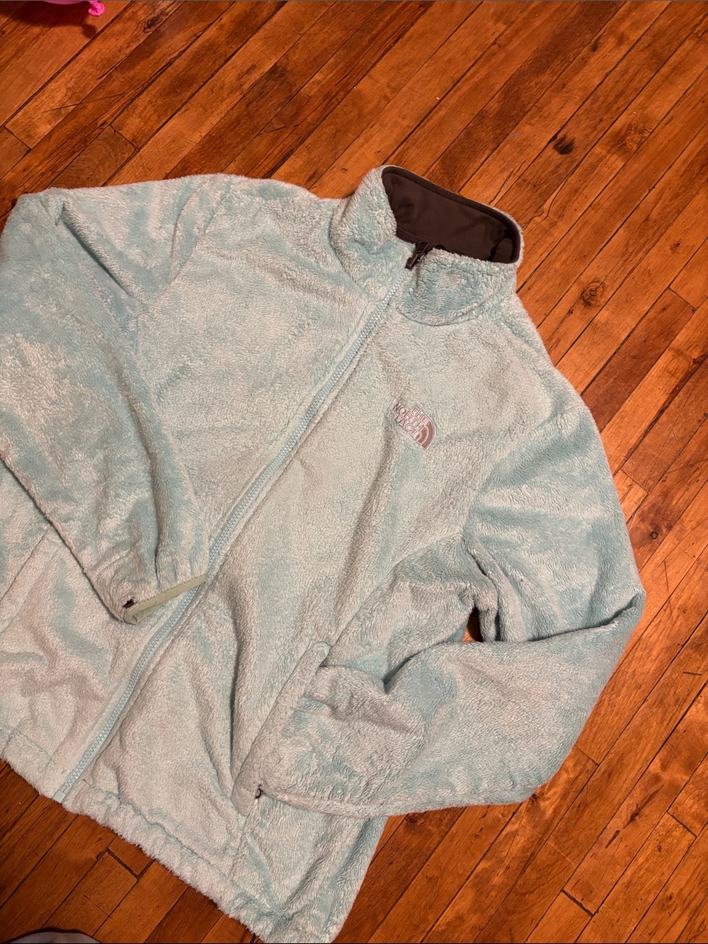 The North Face Kids Light Blue Plush Fleece Jacket
